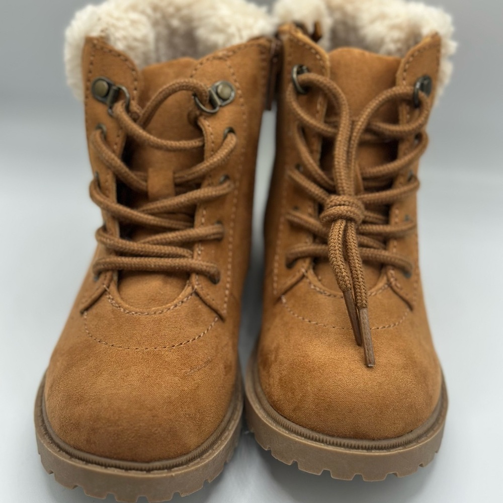 Cozy Brown Faux Suede Ankle Boots